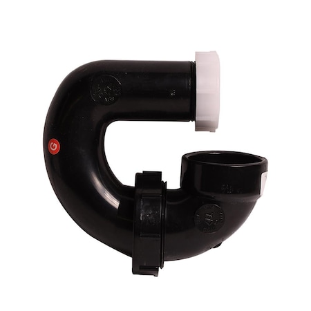 Thrifco Plumbing 1-1/2 Inch x 1-1/4 Inch ABS P-Trap, L.A Pattern 6793222